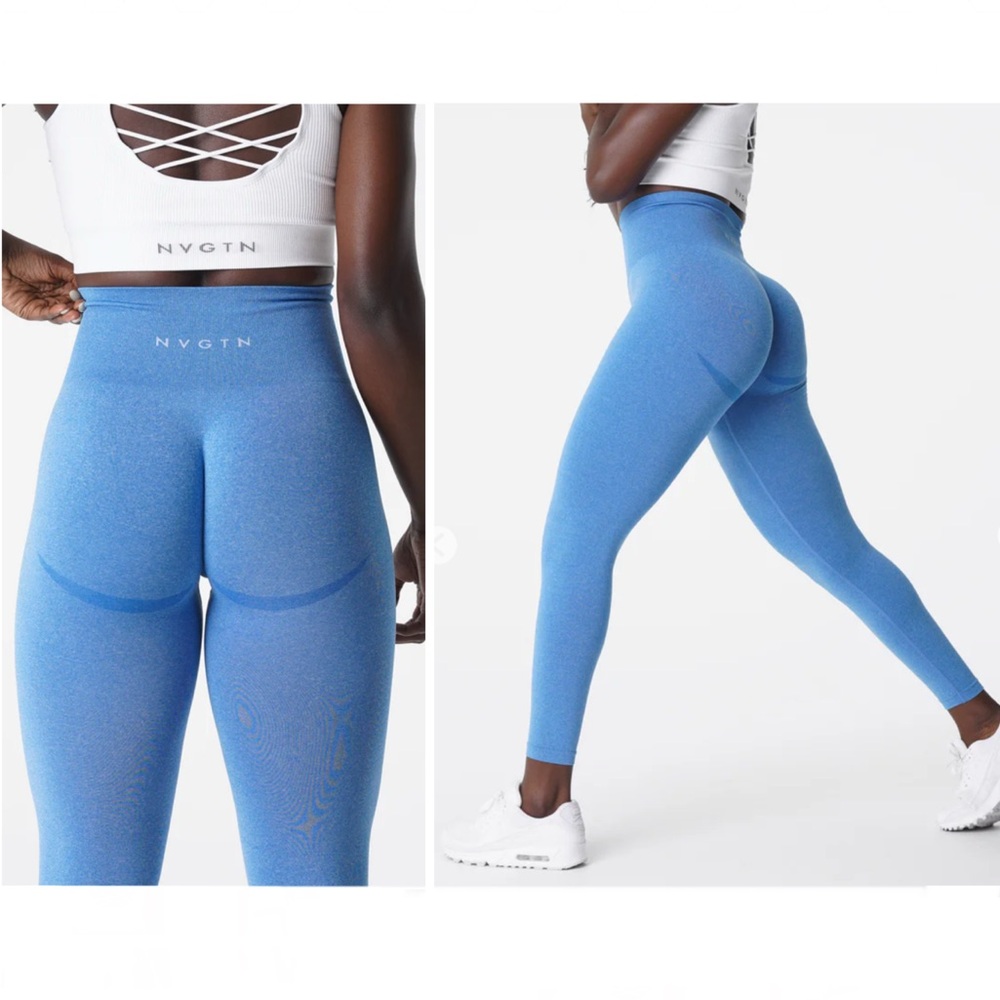 NVGTN Ocean Blue High-Rise Sculpting Curve Seamless Leggings Size S